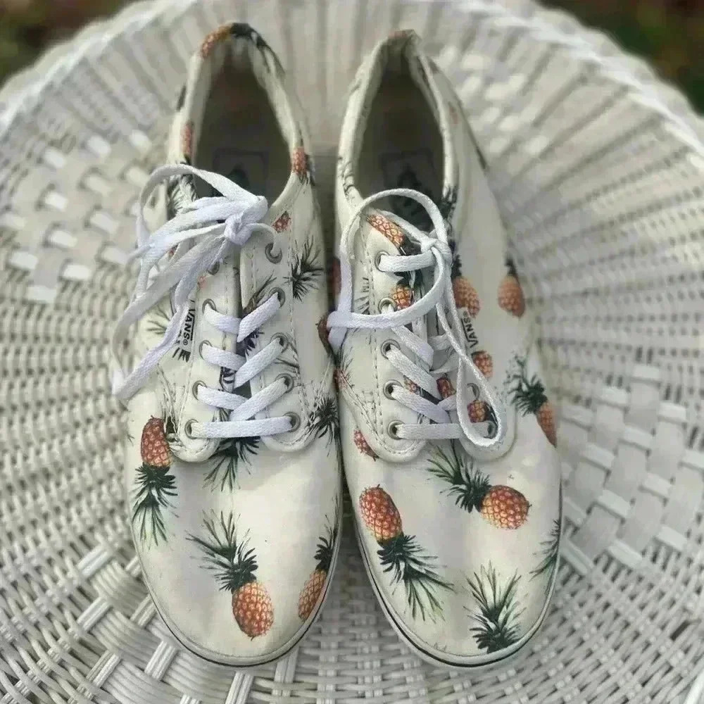 Vans Women's Pineapple Print Shoes - White